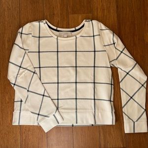 Ann Taylor LOFT Crew Neck Cropped Sweatshirt
